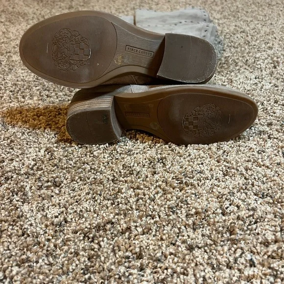 Vince Camuto Bestan Over the Knee Boot Foxy Tan/Gray Suede Size 6 M OTK - Picture 6 of 9